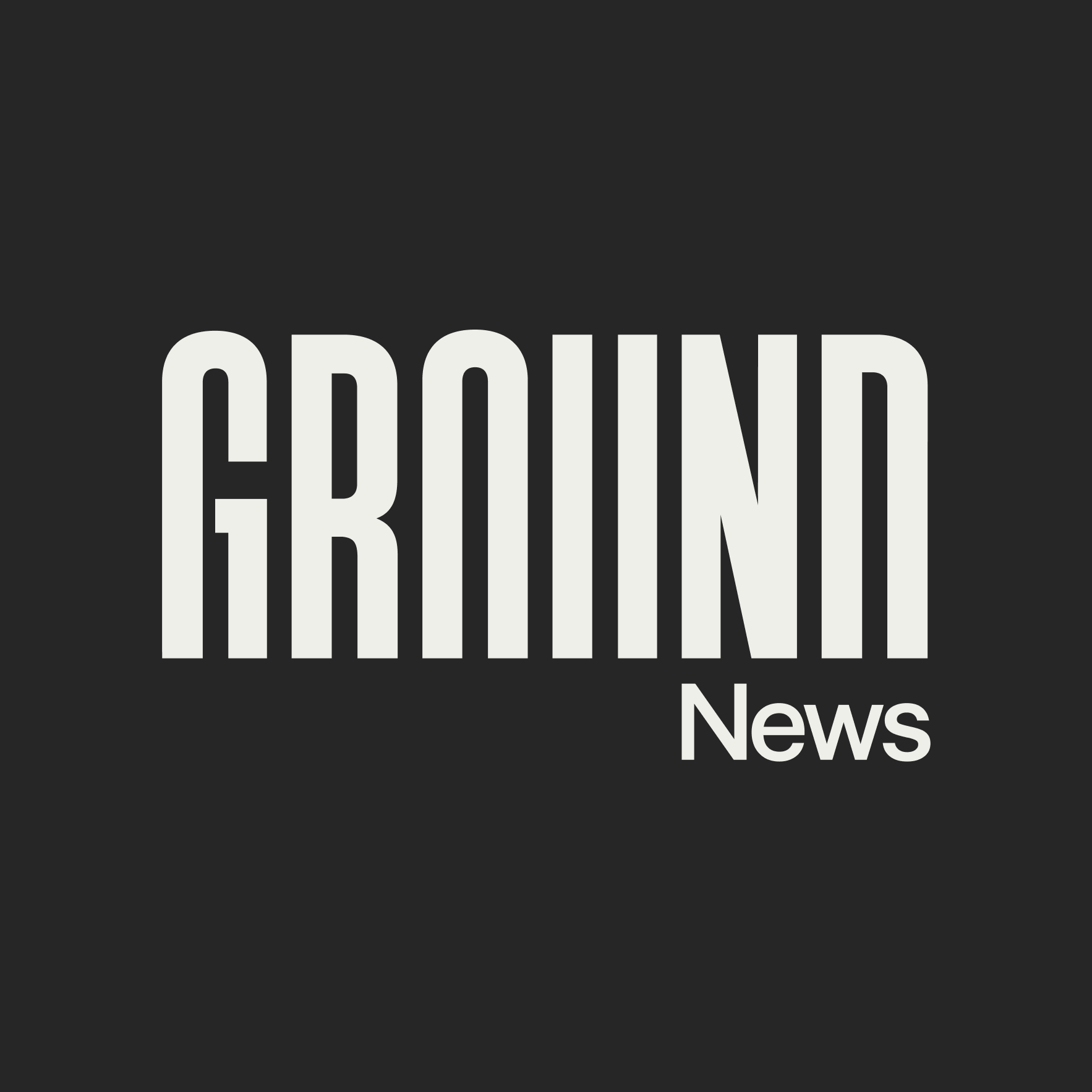 Bold text reading "GROUND" with "News" in smaller font below