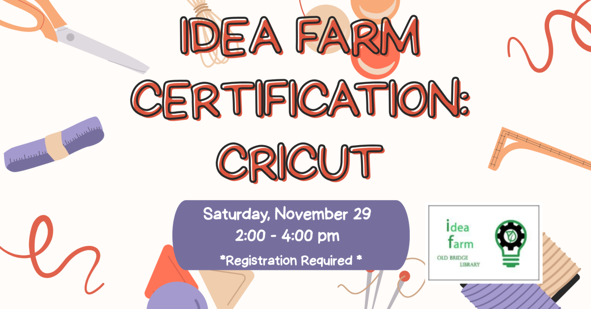 Idea Farm Cricut certification event on November 29, 2:00-4:00 PM
